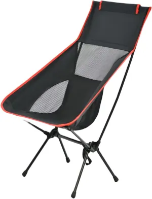 , High Back Camping Chair, Lightweight Portable Camping Chairs with Headrest and Bag, Suitable for Outdoor Backpacking Hiking Fishing Travel Picnic