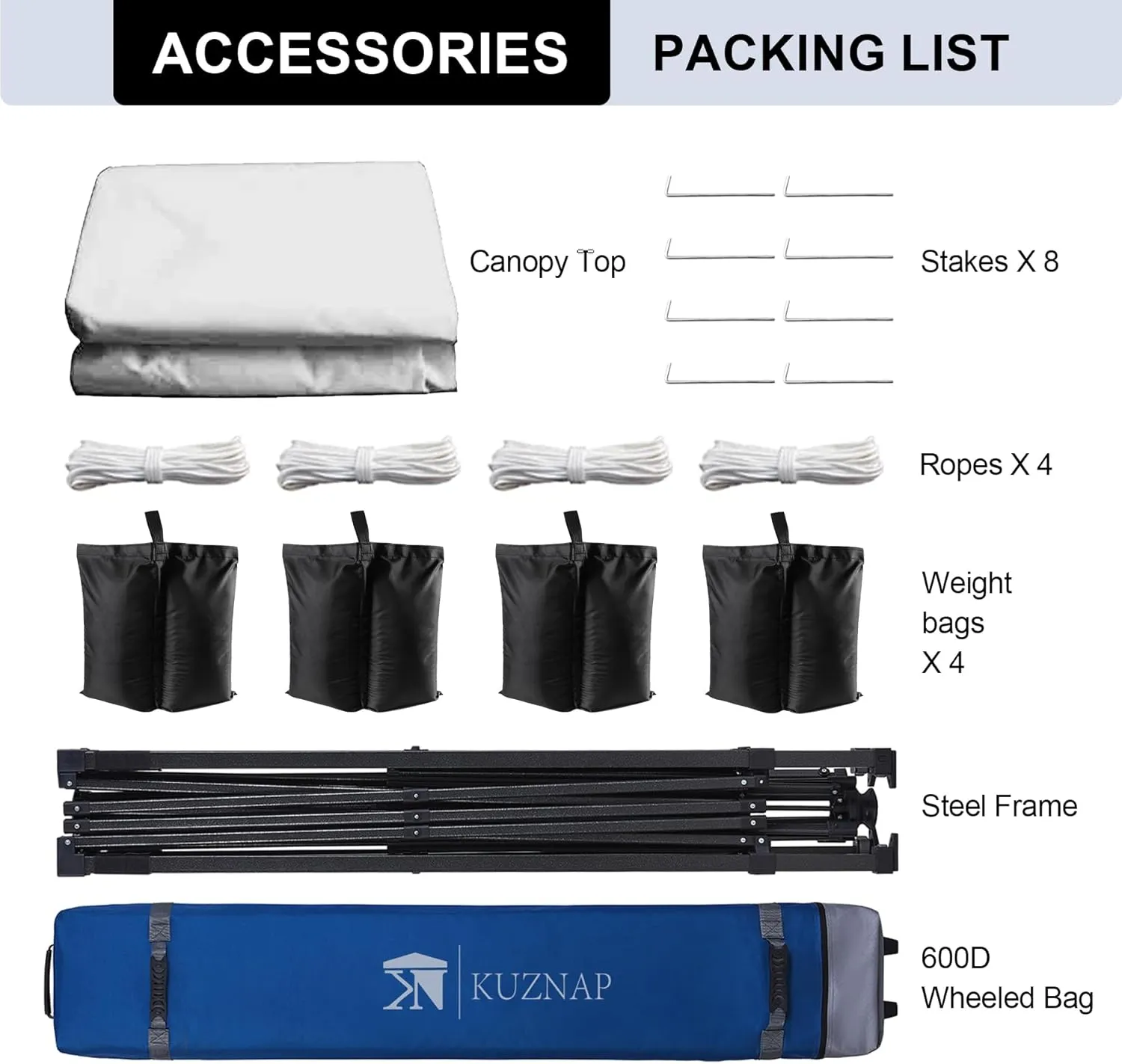 12’x12’ Pop up Canopy Tent Patented EZ Set up Instant Outdoor Canopy with Wheeled Carry Bag Bonus 4 Weight Sandbags, 8 Stakes and 4 Ropes，White