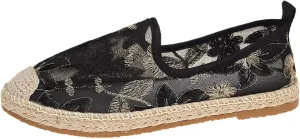 2025 Closed Toe Sandals for Women Summer Walking Cute Flower Embroidery Footwear Slip-on Soft Sole Party Dance Slippper Breathable Comfortable Fashion Spring Dressy Beach Vacation Loafer Shoe