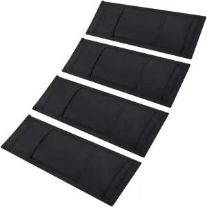 4 Pack Universal Tie Down Strap Protector Sleeve Ratchet Strap Protector Sleeve for Boat, Trailers, Jetski, Waverunner Black 4 x 12 Inches