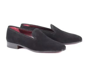8287 - Wholecut Loafer - Black Suede