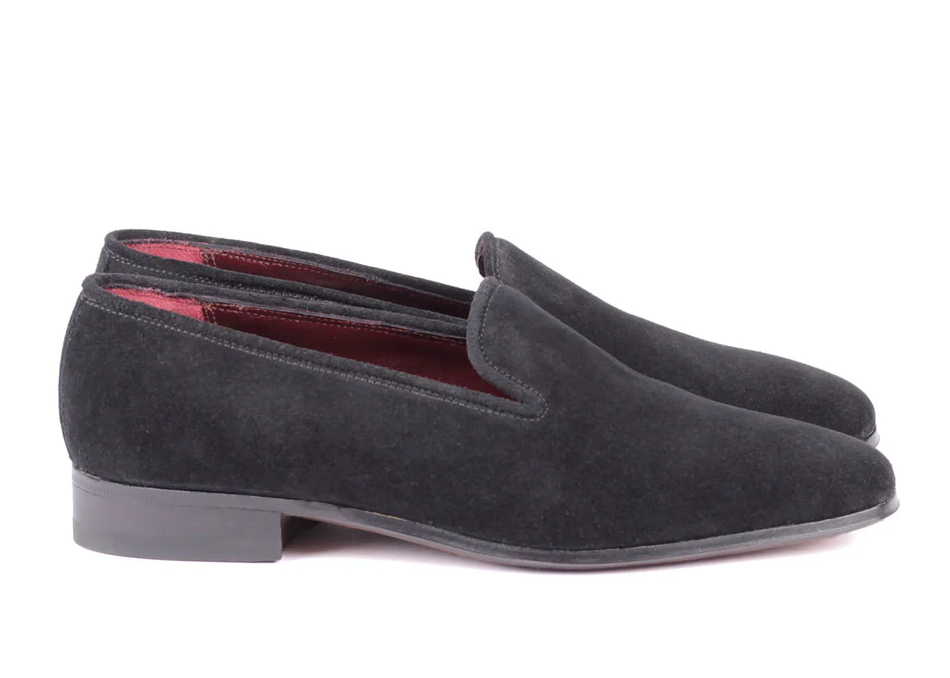 8287 - Wholecut Loafer - Black Suede