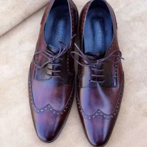 Aügeron - Brogue Derby in Tobacco
