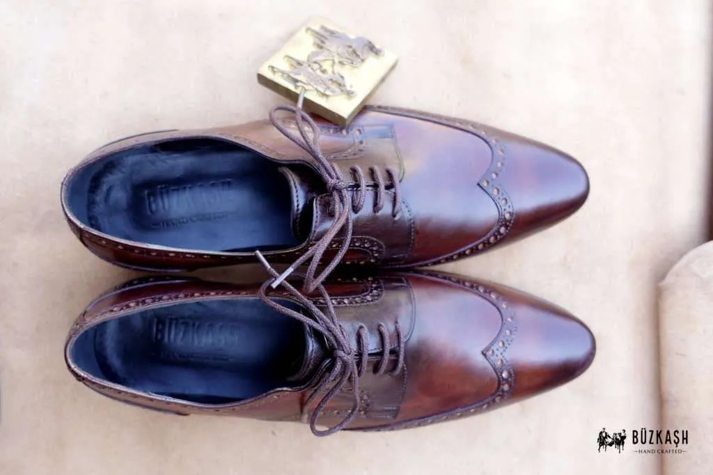 Aügeron - Brogue Derby in Tobacco