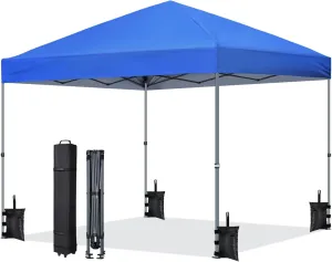 Alasum Outdoor Tent Canopy 3x3m Pop up Canopy Tent Instant Setup Sun Shelter with Wheeled Bag