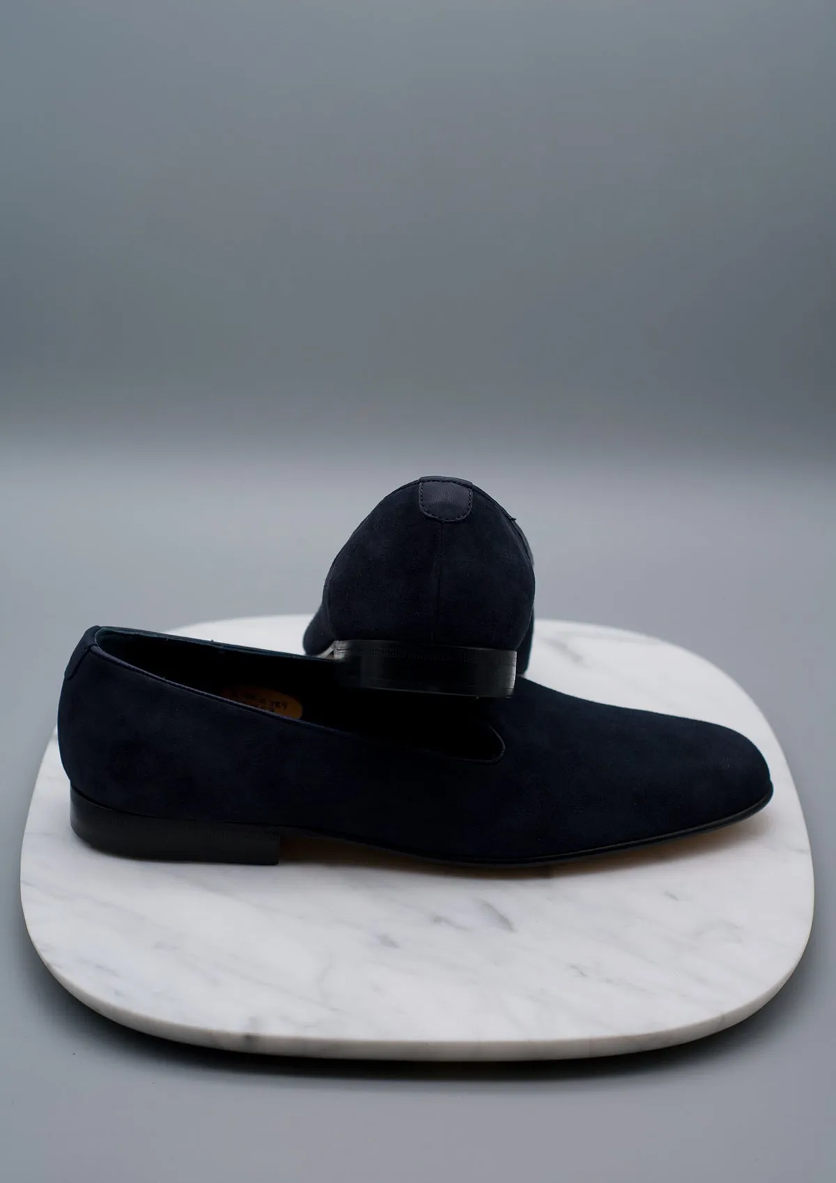 Albert Navy Kid Suede