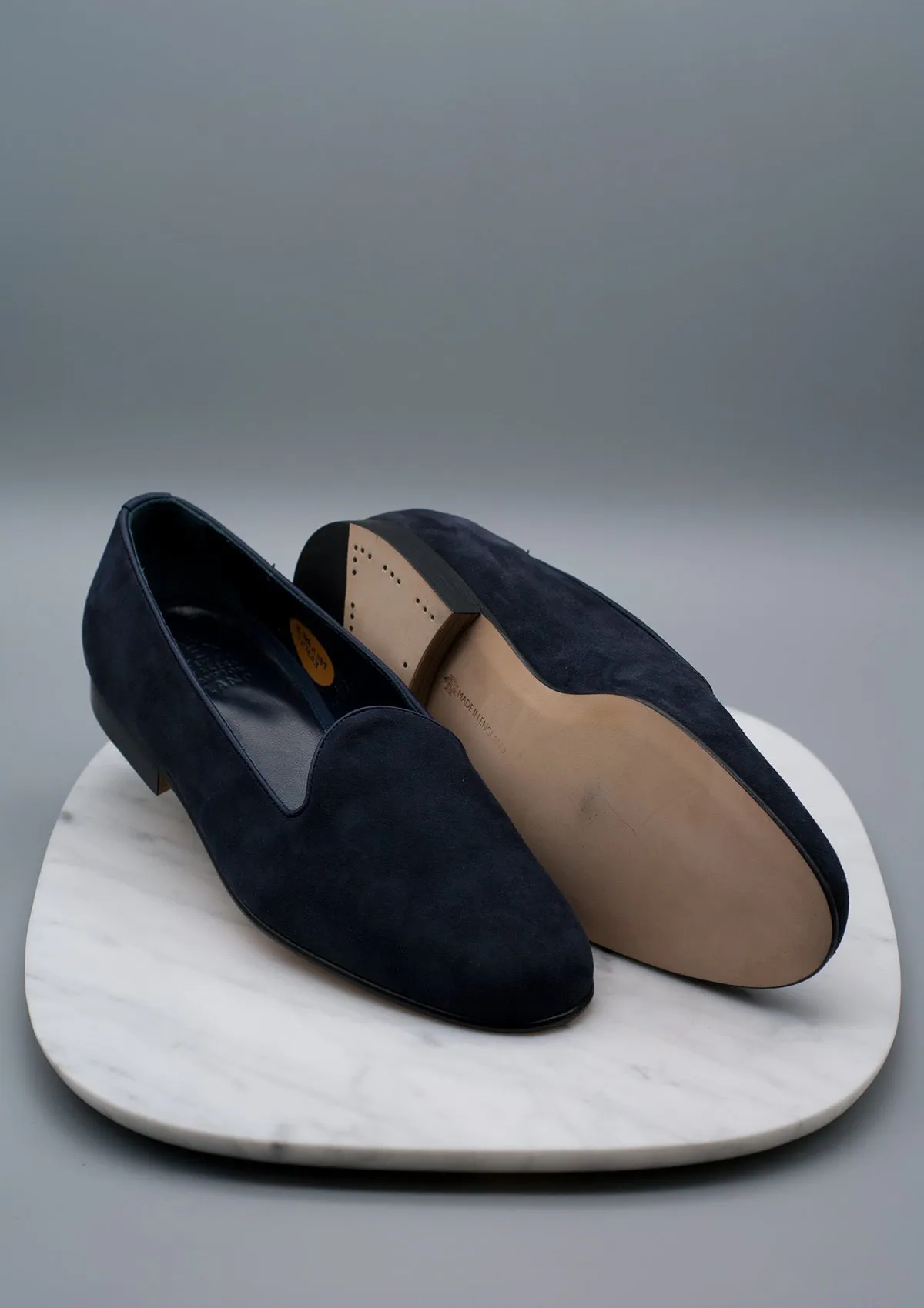 Albert Navy Kid Suede