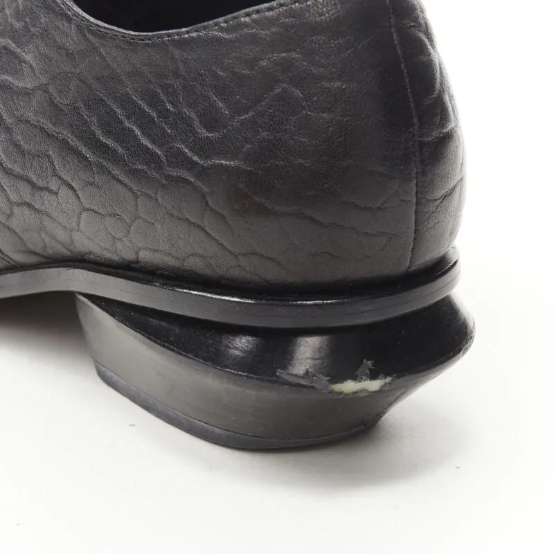ALEXANDER WANG Ines Oxford black leather laceless brogue EU37
