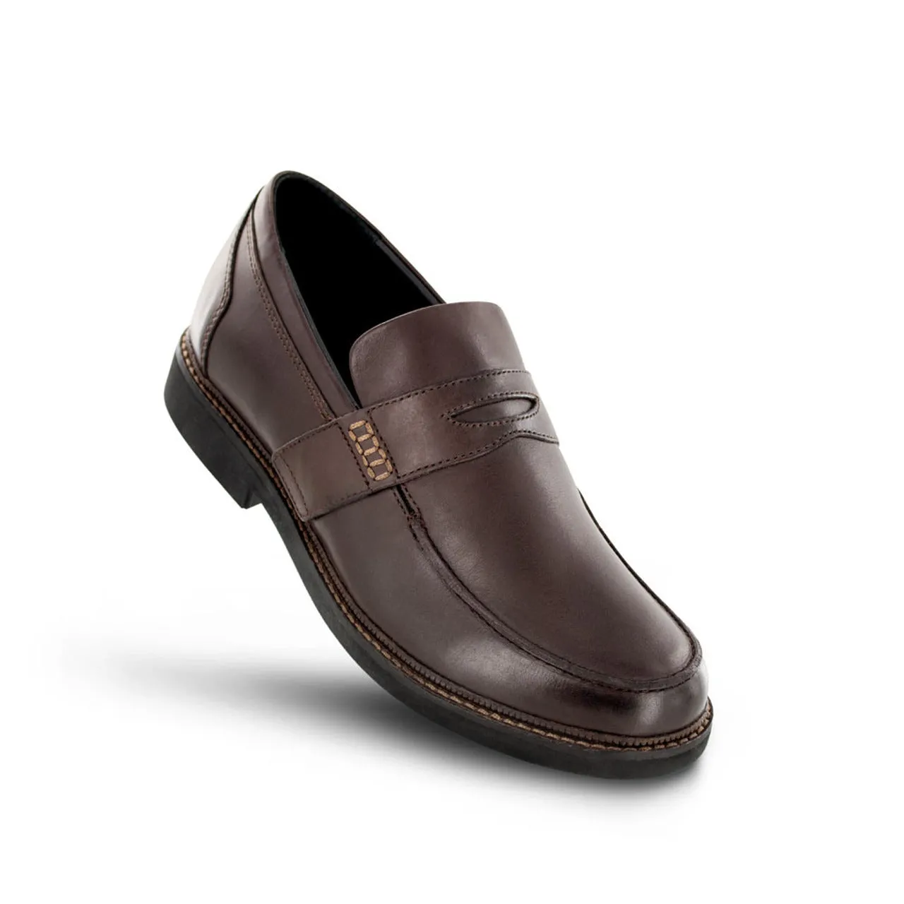 Apexfoot Men's Strap Loafer Lexington - Brown - Medium (D)