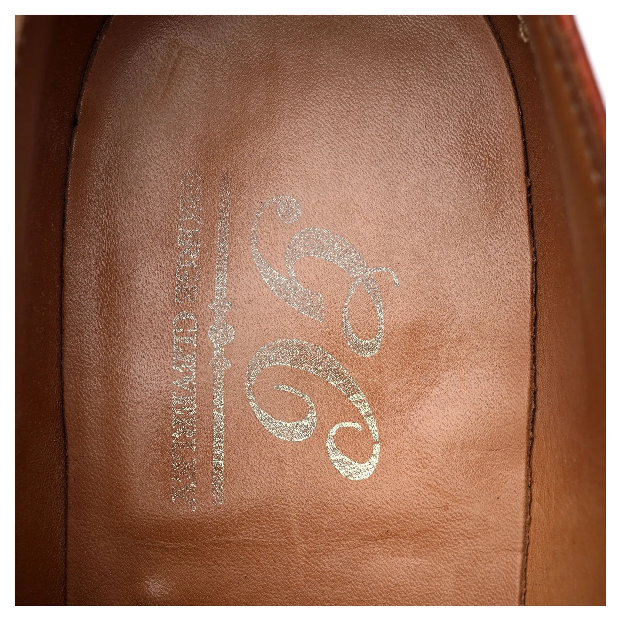 'Archie II' Tan Brown Grain Leather Derby UK 9 E