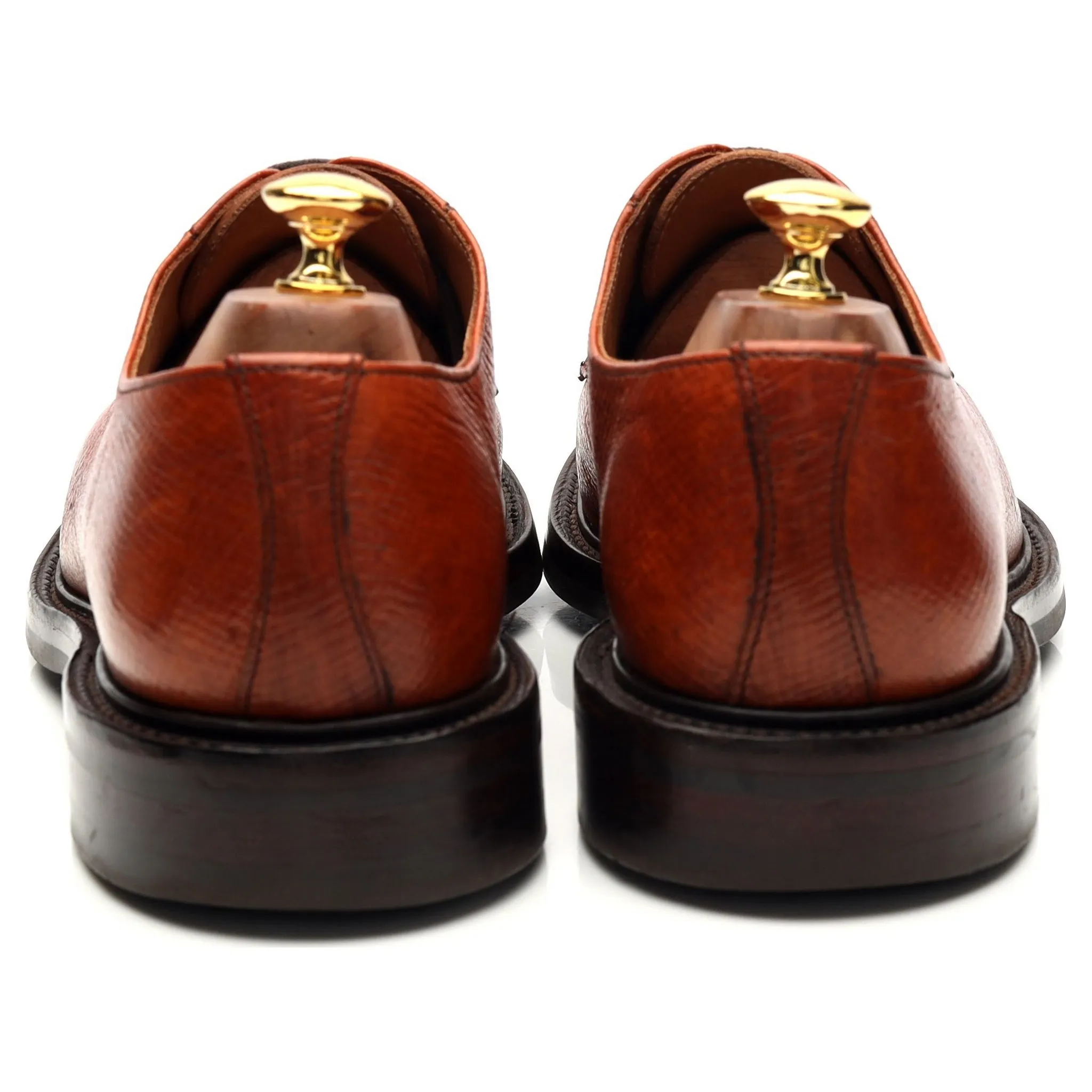 'Archie II' Tan Brown Grain Leather Derby UK 9 E