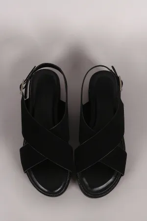 Bamboo Strap Wide End-to-end encryption Sandal Cross Complete catalog
