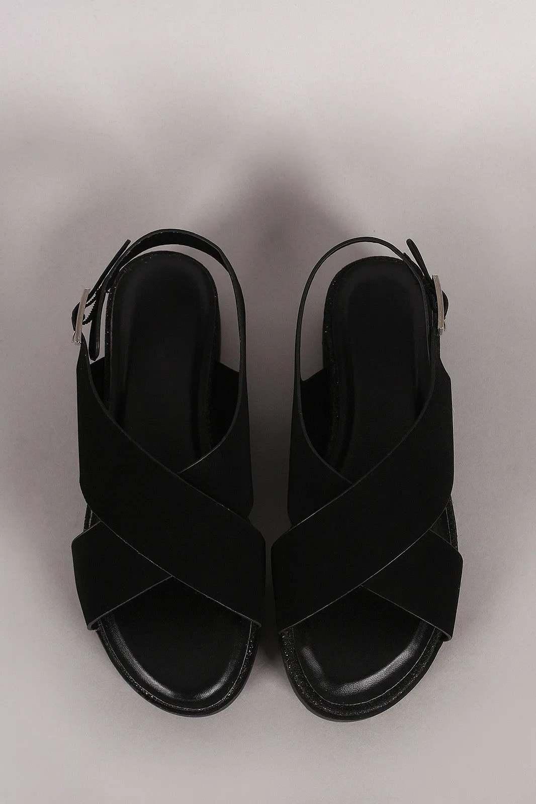 Bamboo Strap Wide End-to-end encryption Sandal Cross Complete catalog
