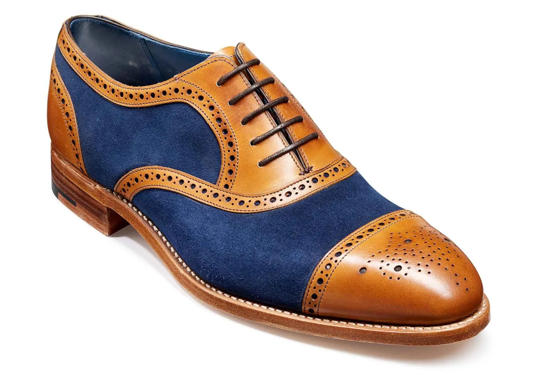 Barker Hursley - Cedar Calf/Navy Suede - 6.5 F