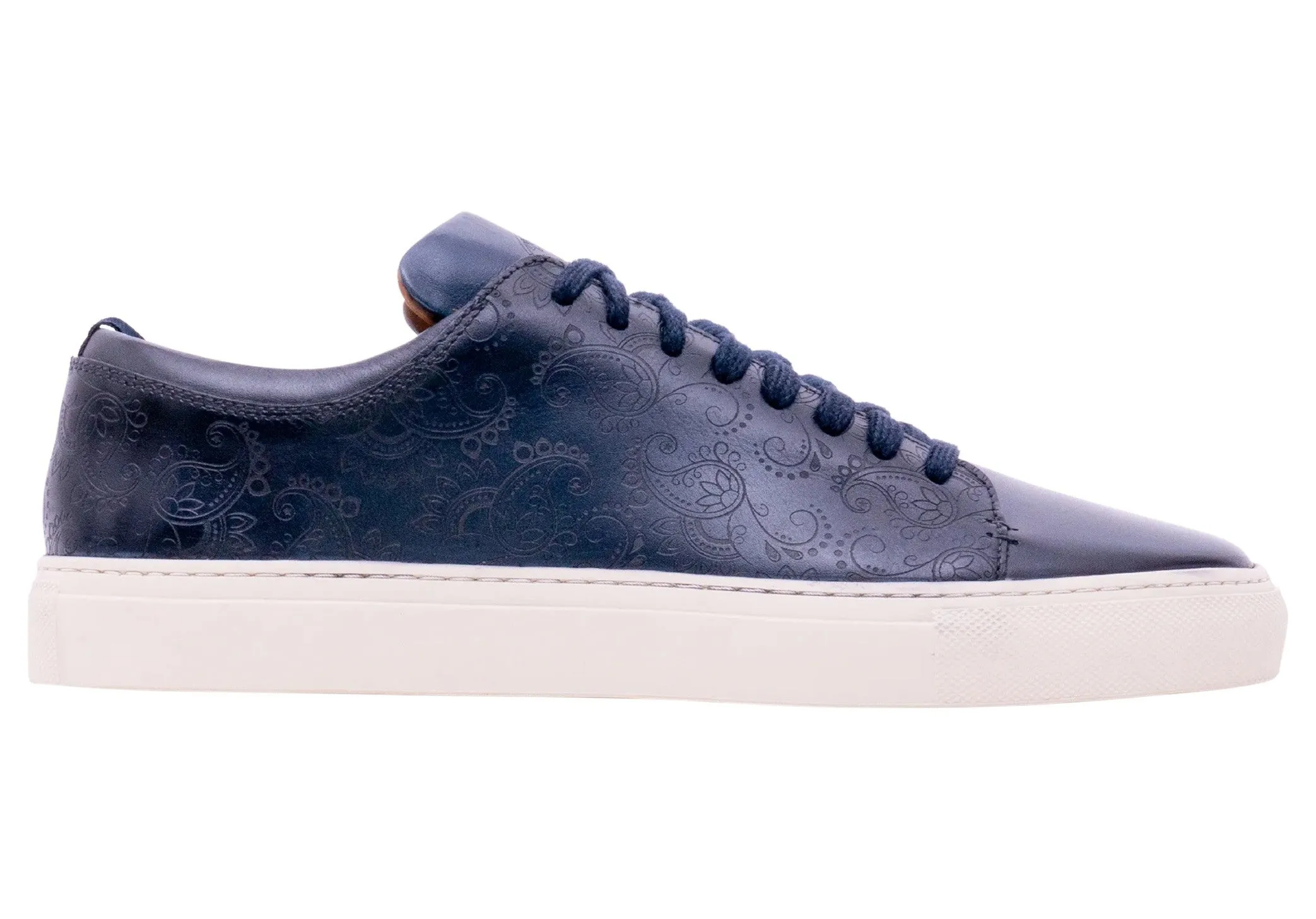 Barker Paisley - Navy Hand Painted