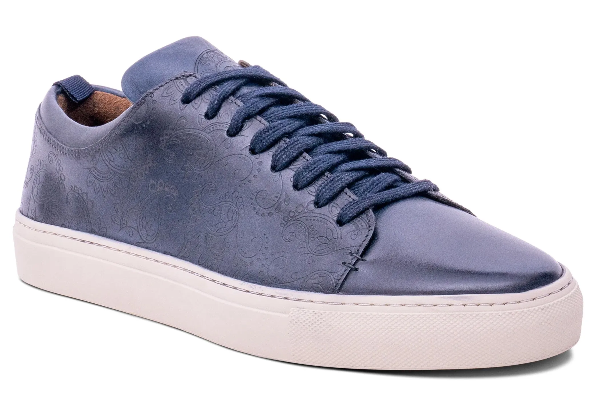 Barker Paisley - Navy Hand Painted