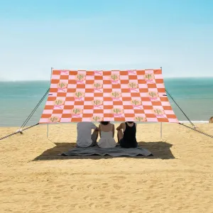 Beach Shade Tent with UPF50  UV Protection,Desert Cactus and Bows Lightweight Camping Sun Shelter for Outdoor,Camping Trips, Fishing, Backyard,Picnics,Easy Set Up and Carry 9x10.5 FT