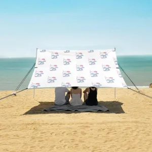 Beach Shade Tent with UPF50  UV Protection,Summer Coctails with Bows Lightweight Camping Sun Shelter for Outdoor,Camping Trips, Fishing, Backyard,Picnics,Easy Set Up and Carry 9x10.5 FT