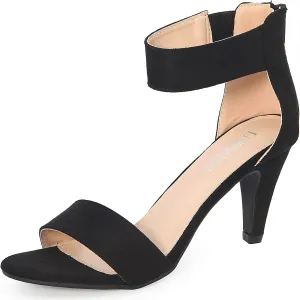 Bella Marie Elysa Women's Open Toe Ankle Strappy Heel Sandal