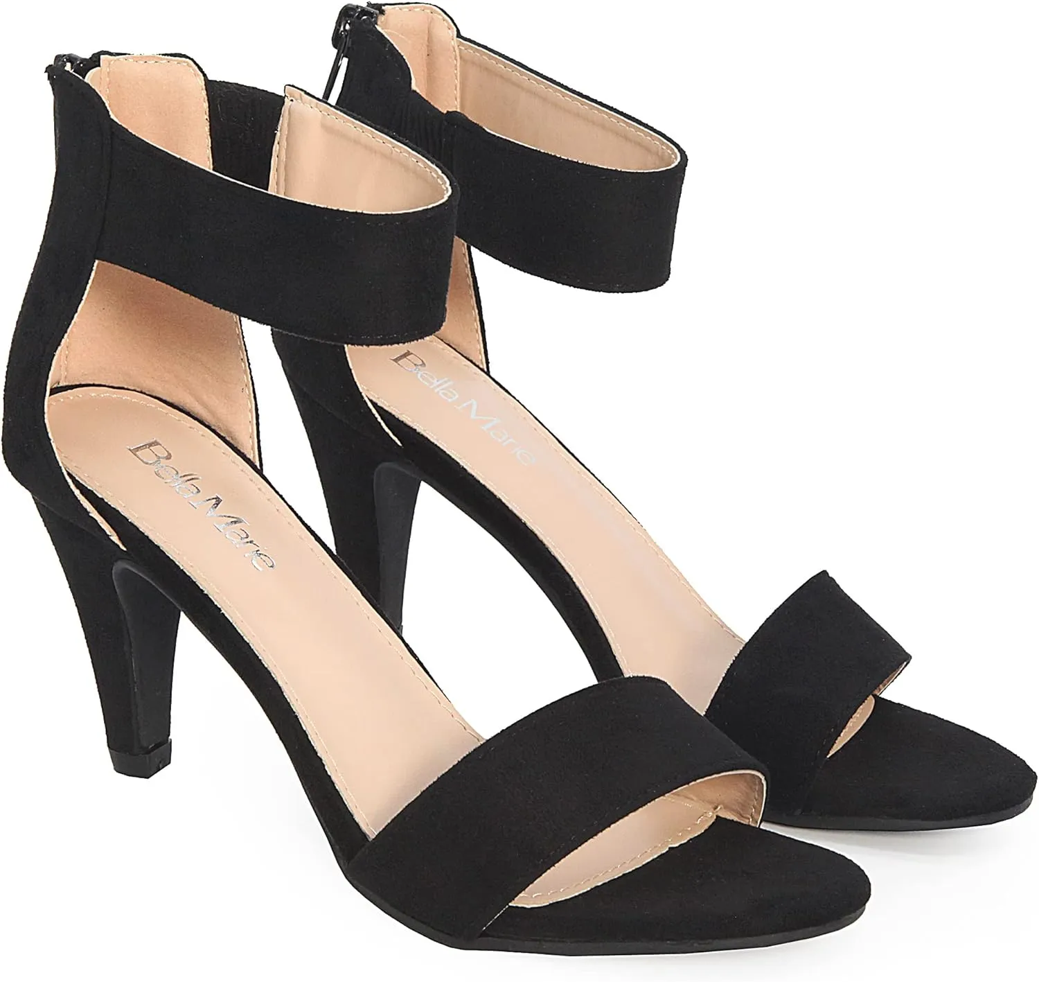 Bella Marie Elysa Women's Open Toe Ankle Strappy Heel Sandal
