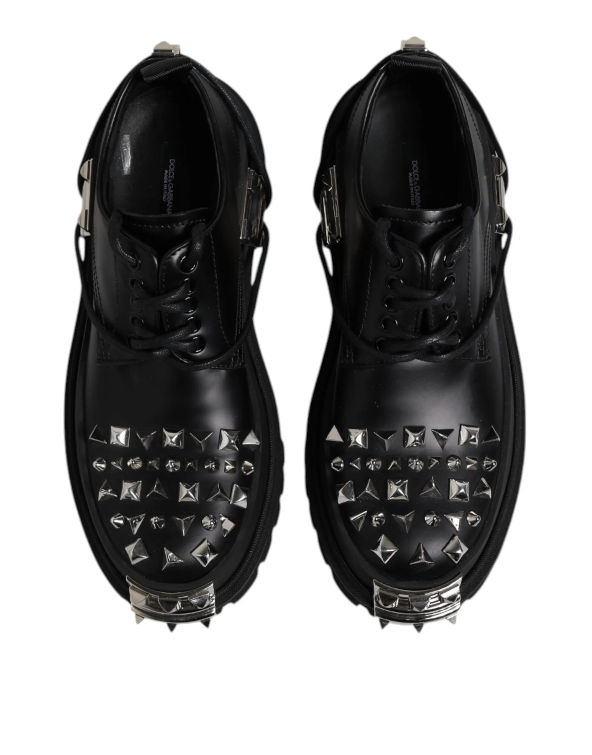 Black Gabbana Derby Shoes 5-star customer support Embellished Leather & Dolce Trekking No-hassle exchange