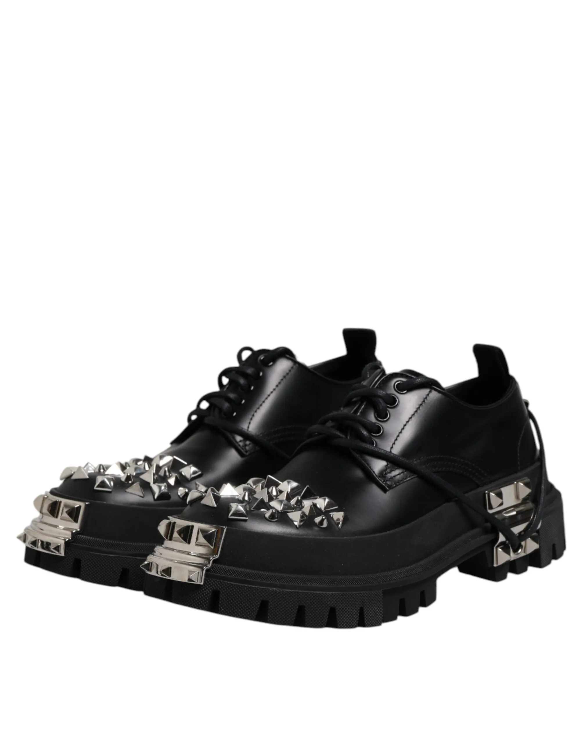 Black Gabbana Derby Shoes 5-star customer support Embellished Leather & Dolce Trekking No-hassle exchange