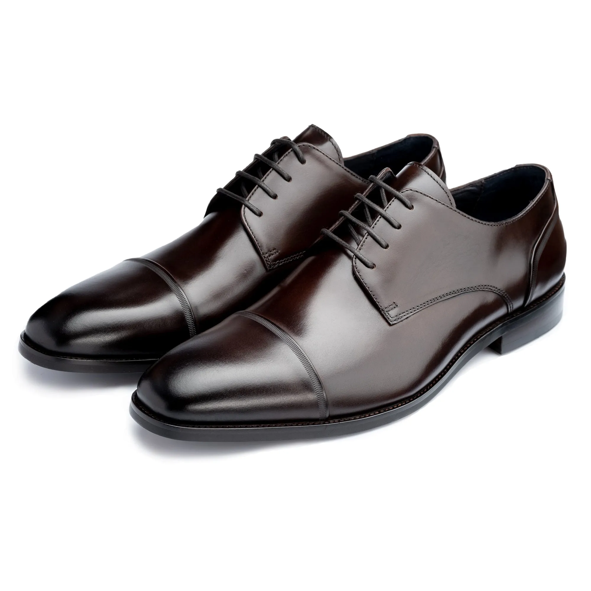 Broad Brown Derby Shoes