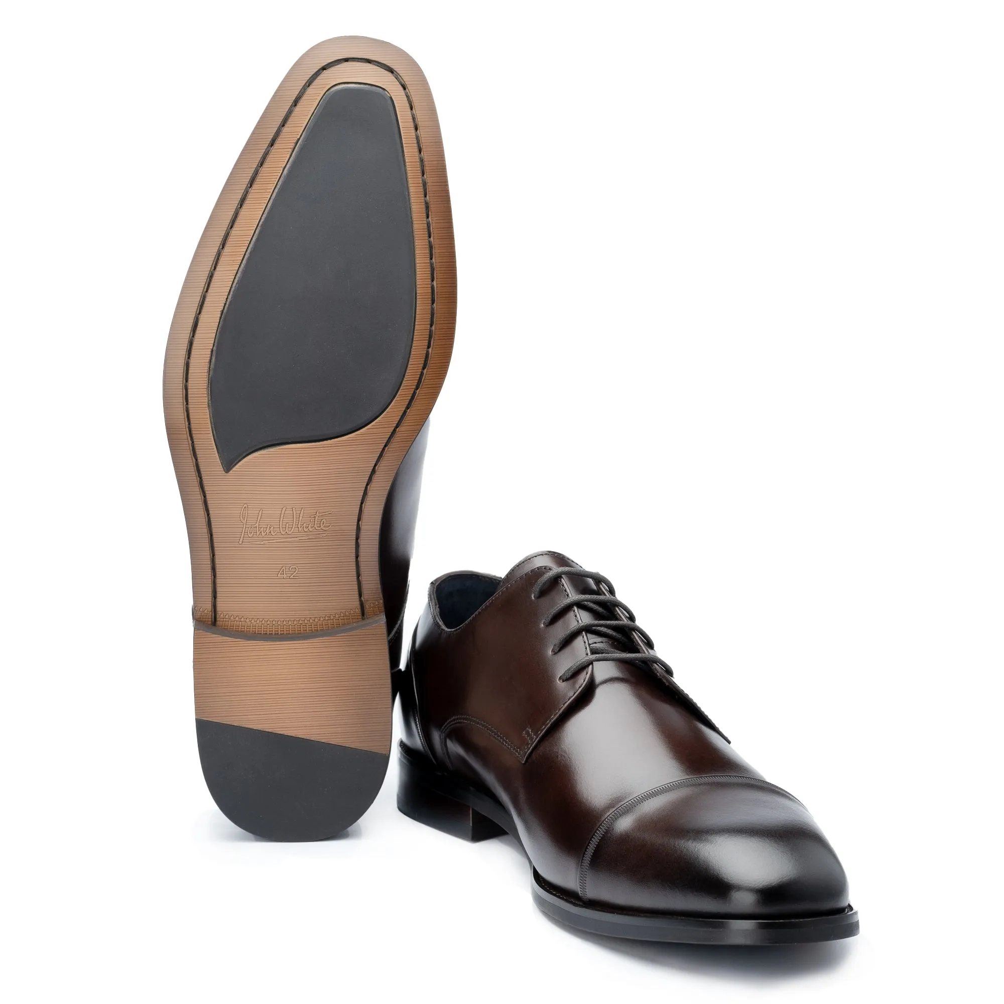 Broad Brown Derby Shoes