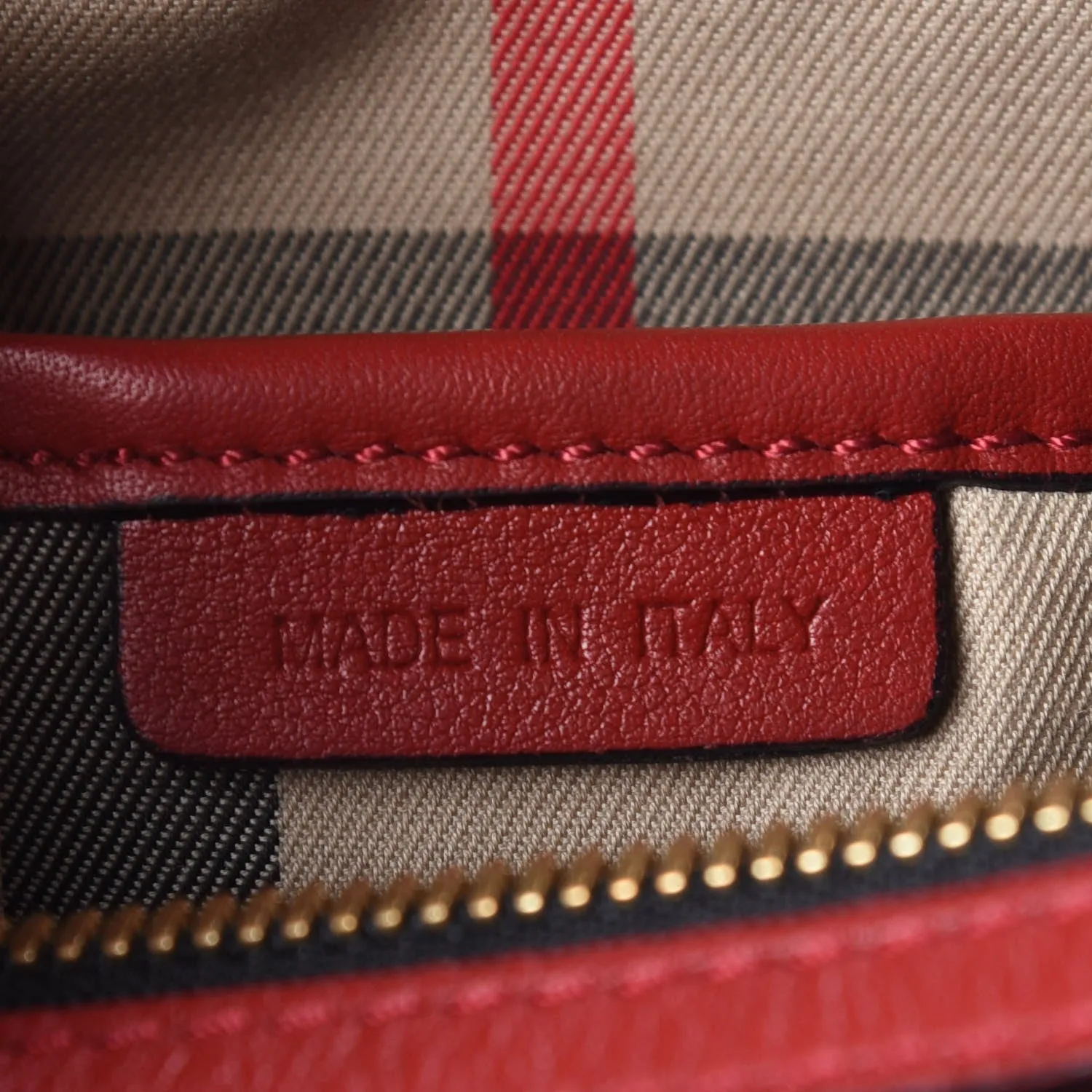 Burberry Small Alchester Boston Leather Handbag - Parade Red