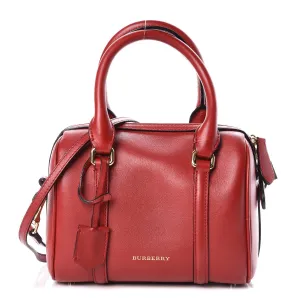 Burberry Small Alchester Boston Leather Handbag - Parade Red