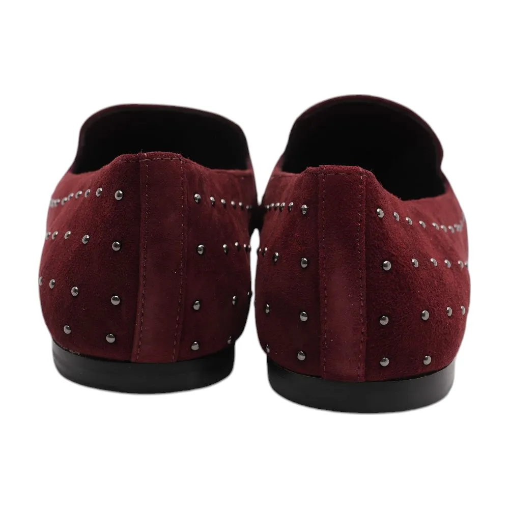 Burgundy Loafer Flats