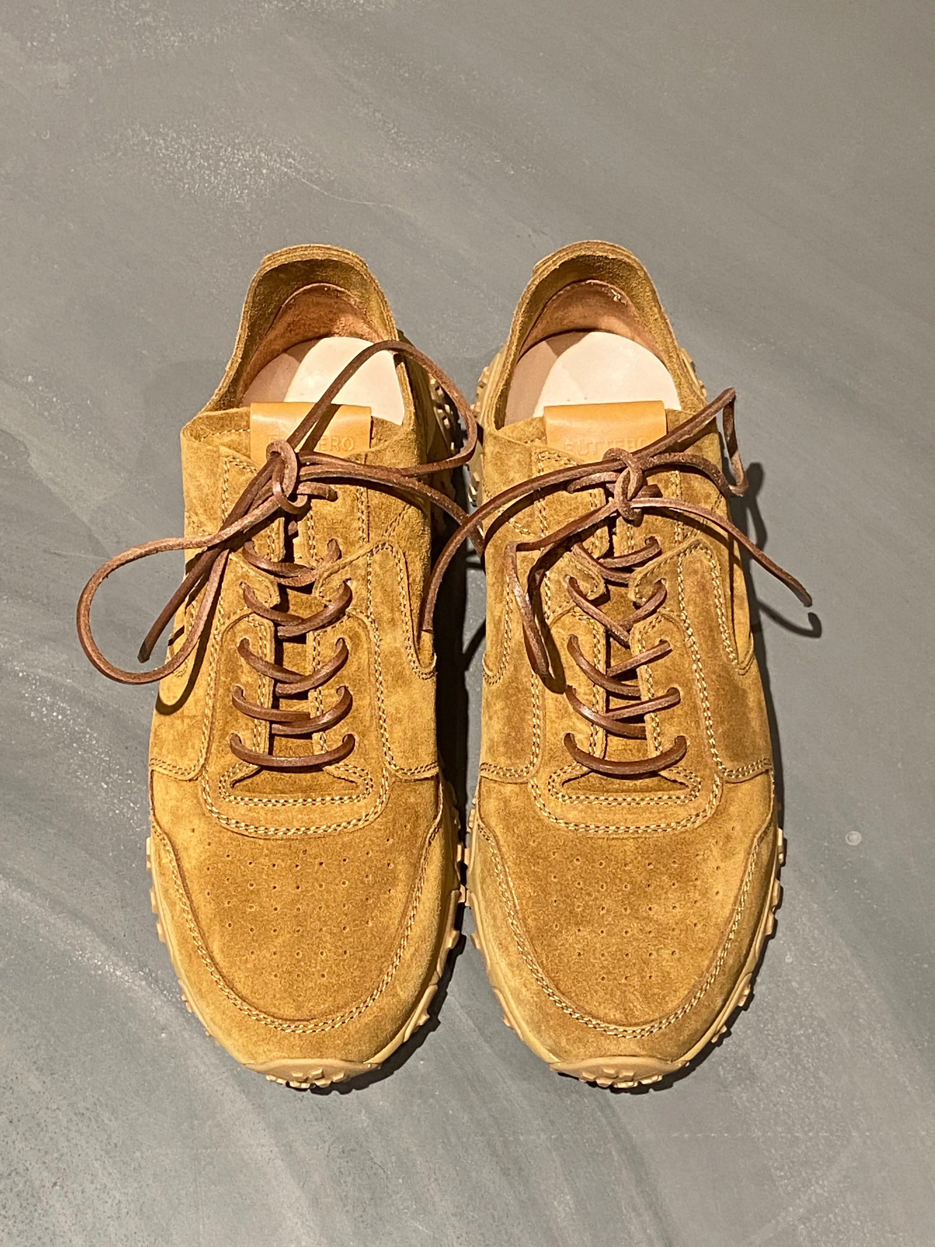 BUTTERO VINCI X SNEAKER SUEDE CURRY