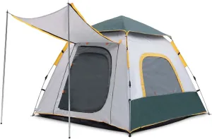 Camping Dome Tent for 2-4 Person, Automatic Pop Up Family Tent Portable Waterproof Backpacking Tent with Carry Bag and Tent Foyer, for Outdoor Travel