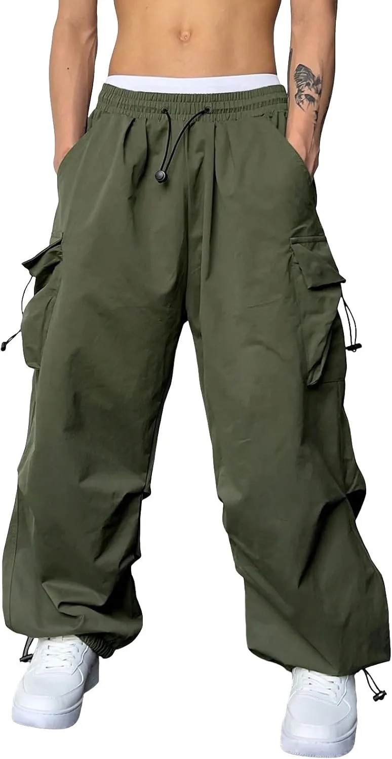 Cargo Work Pant Men Elasticated Casual Track Lounge Pants Loungewear Sweatpant Pockets Relaxed Fit Joggers