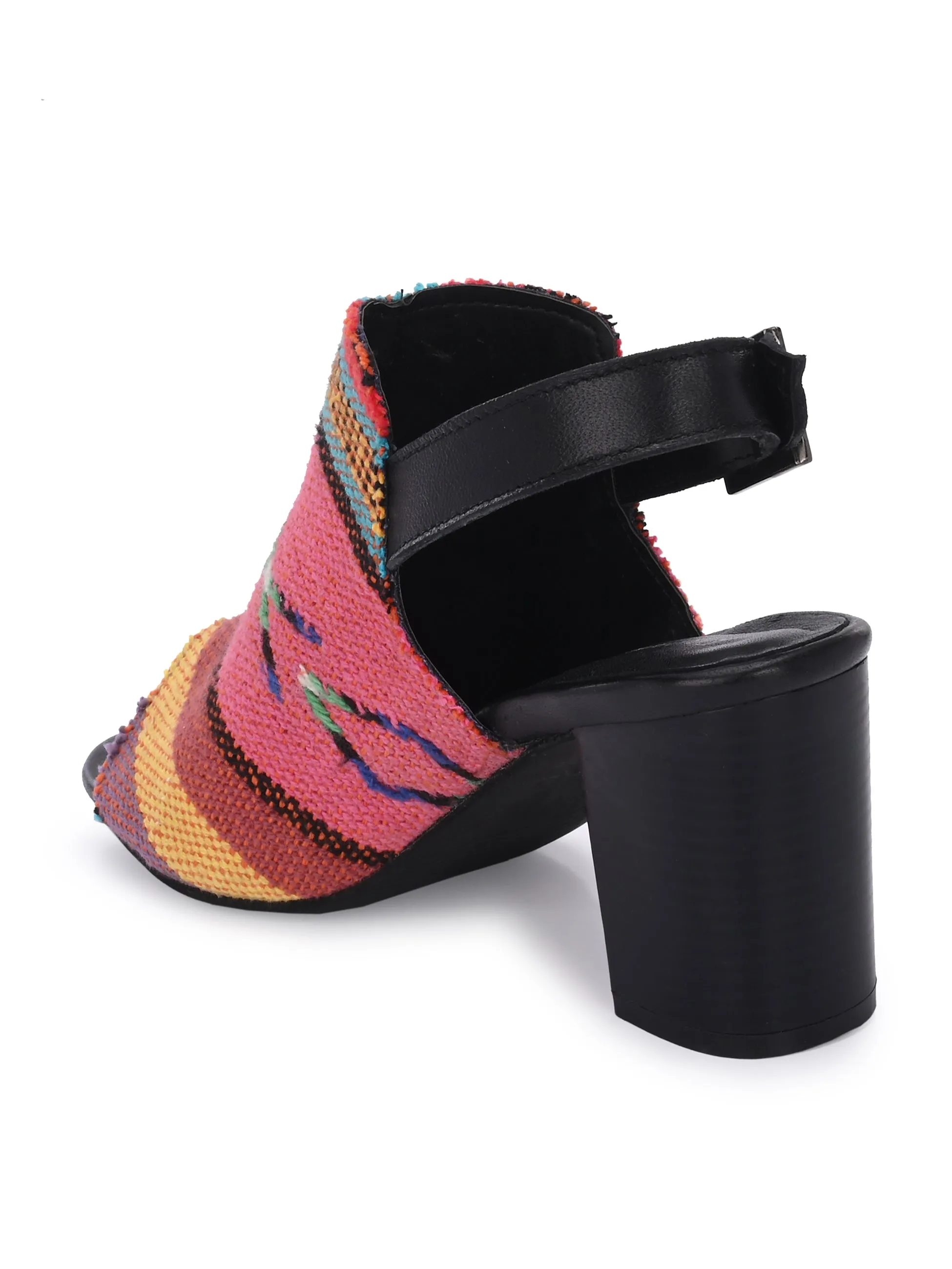 CARLO ROMANO MULTI COLOR TEXTILE SANDAL FOR WOMEN