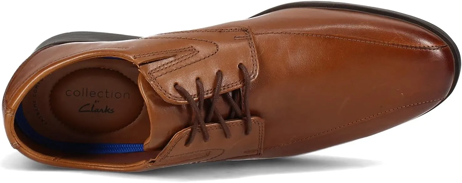 Clarks Mens Whiddon Pace Leather Comfort Insole Derby Shoes