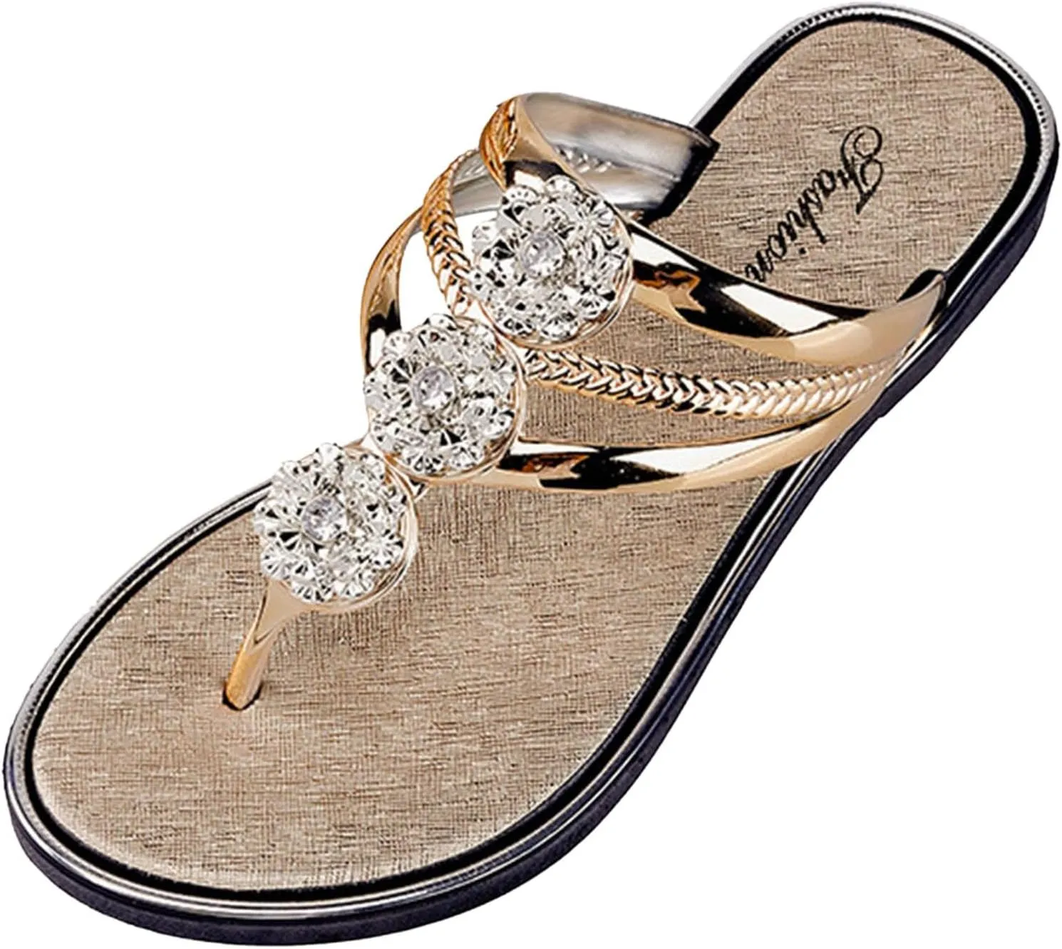 Comfortable Slip on Slide Sandals for Women Fashion Casual Strappy Cool Shoes Casual Non Slip Flat Sandals
