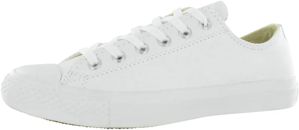 Converse Unisex Chuck Taylor® All Star® Leather Ox White Monochrome Men's 7.5, Women's 9.5 Medium