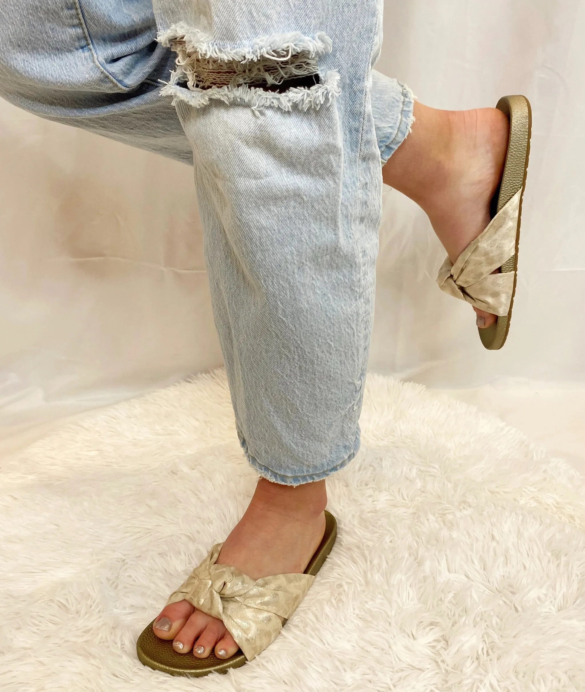 Corkys Natural woven leopard sansal