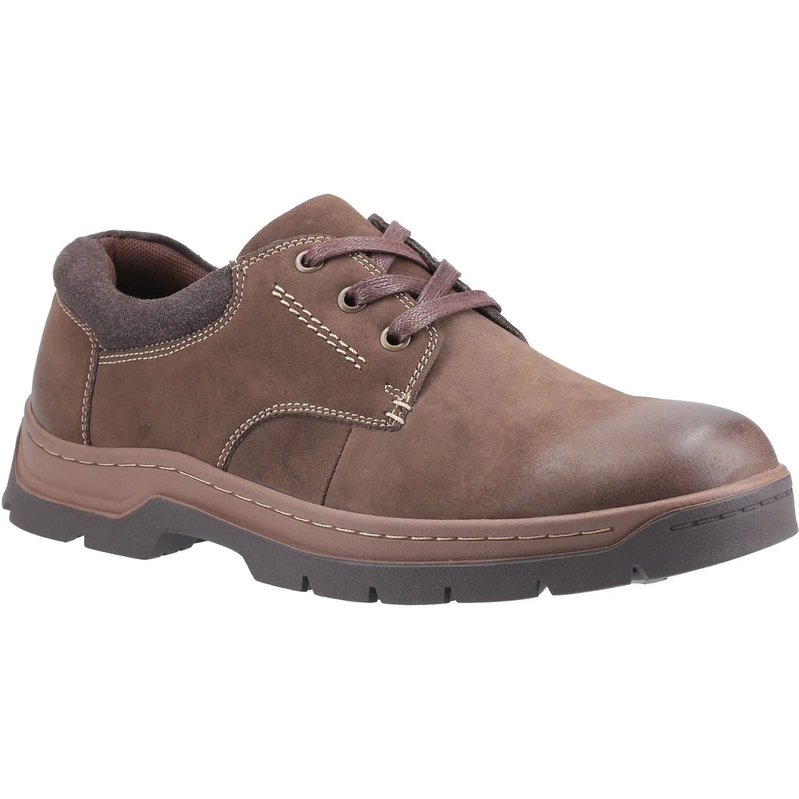 Cotswold Men's Thickwood Burnished Leather Casual Shoe in Brown