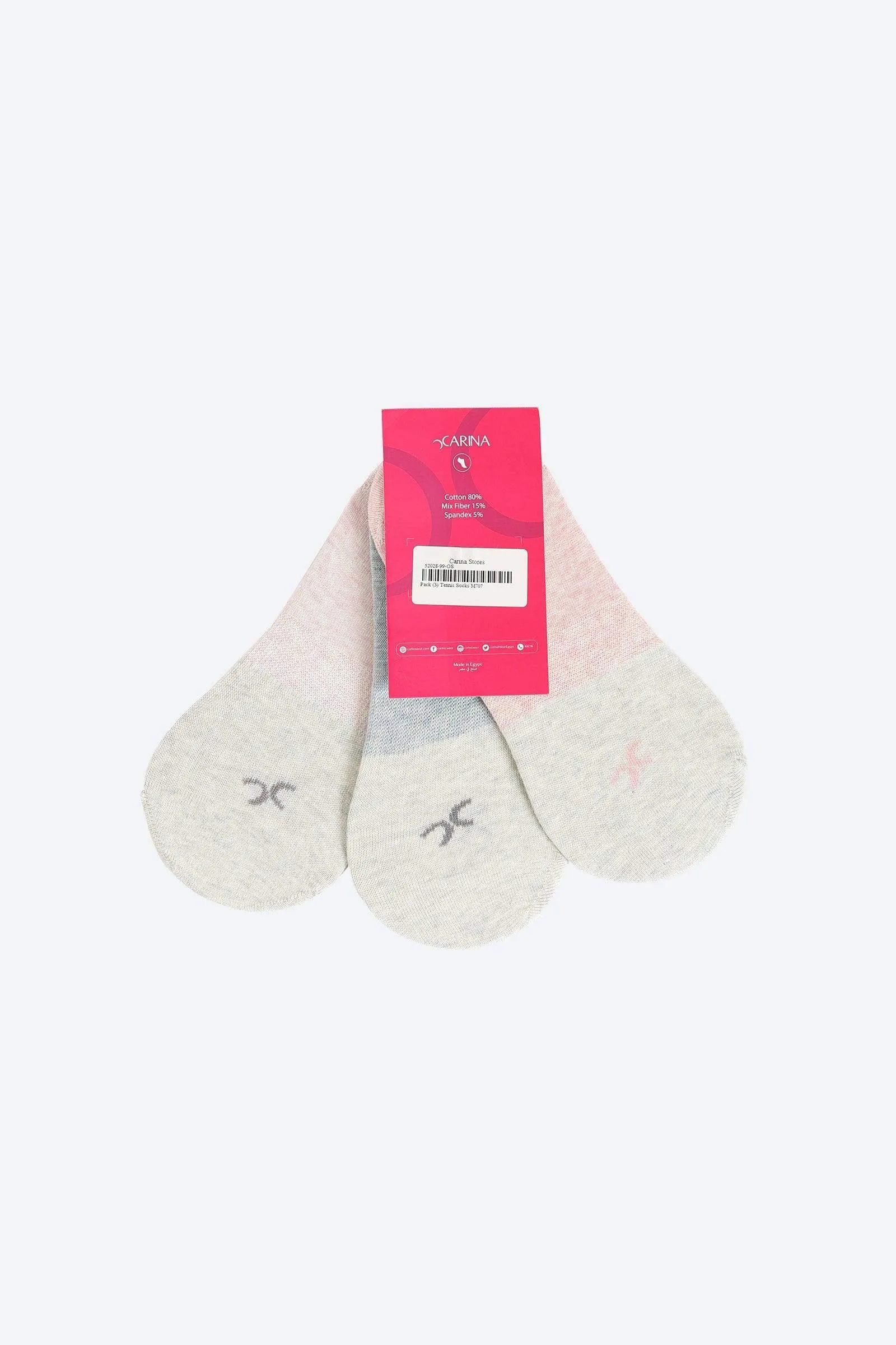 Cotton Invisible Socks - 3 Pairs