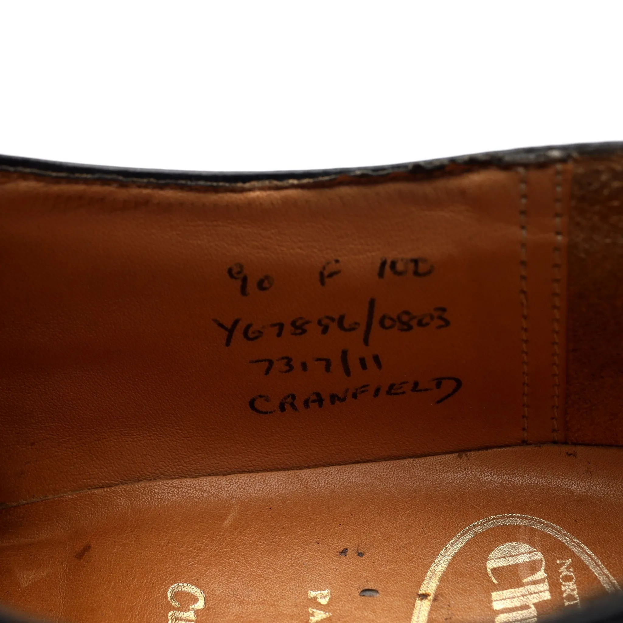 'Cranfield' Black Leather Derby UK 9 F
