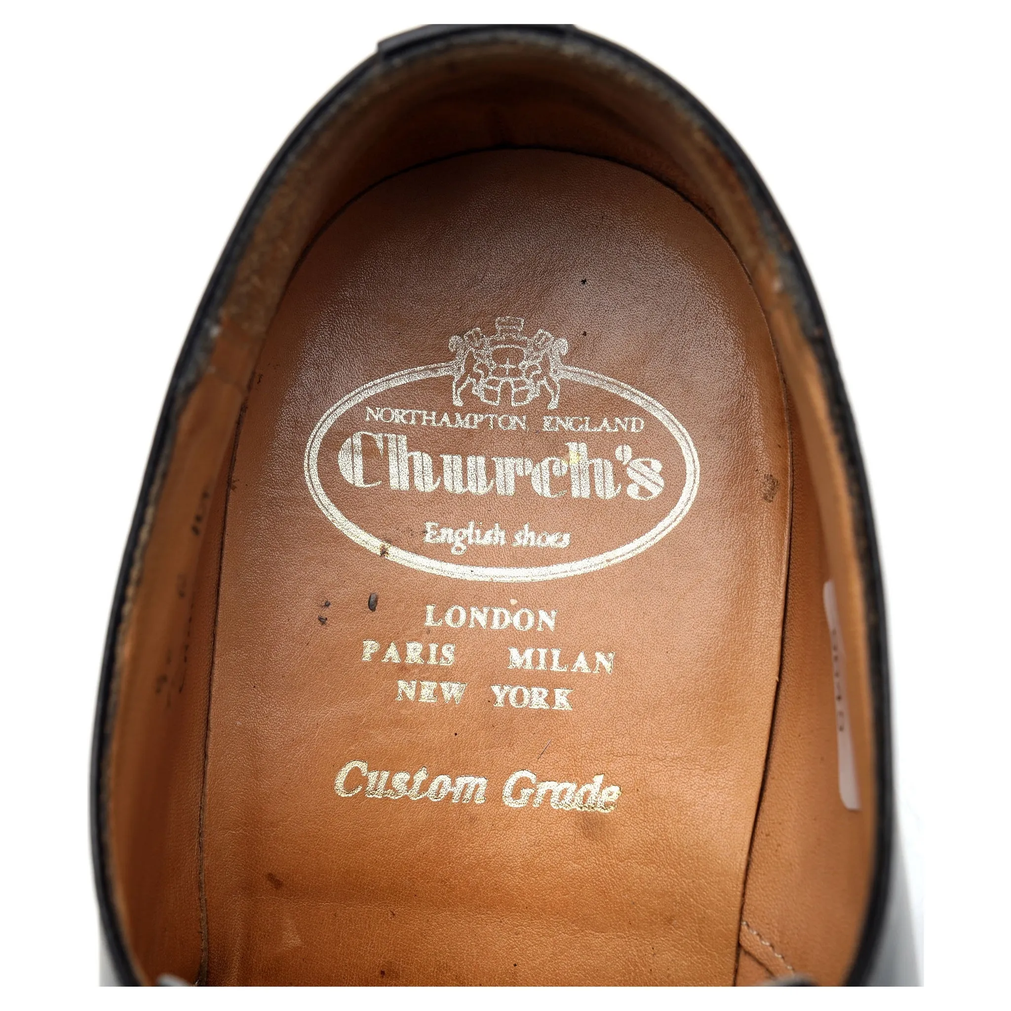 'Cranfield' Black Leather Derby UK 9 F
