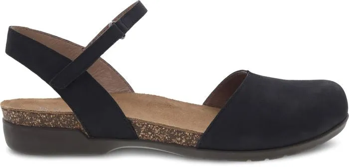 Dansko Black Nubuck Rowan Womens Shoes 6025-105300