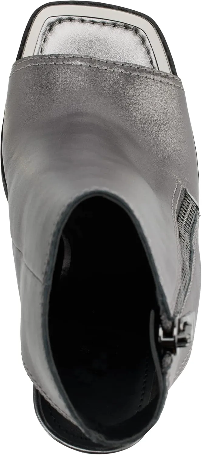DKNY Women's Open Toe Rubber Sole Heeled Sandal Bootie Fashion Boot