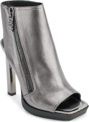 DKNY Women's Open Toe Rubber Sole Heeled Sandal Bootie Fashion Boot