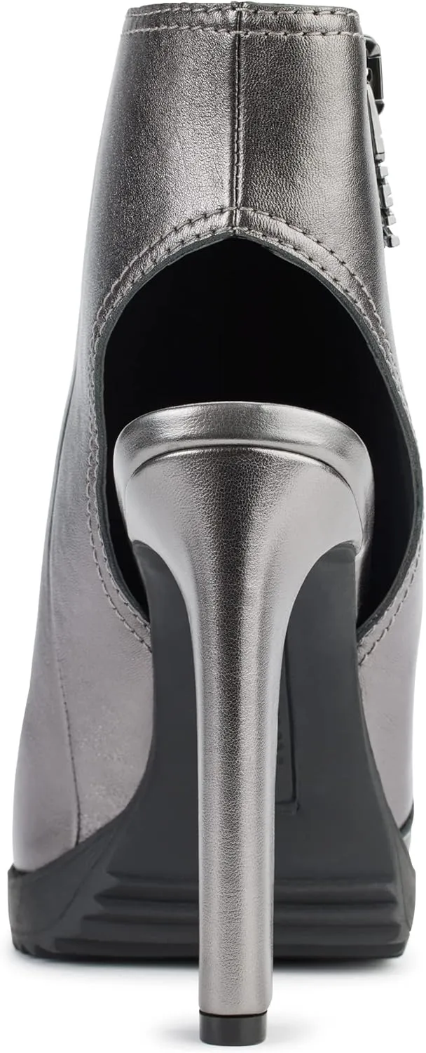 DKNY Women's Open Toe Rubber Sole Heeled Sandal Bootie Fashion Boot