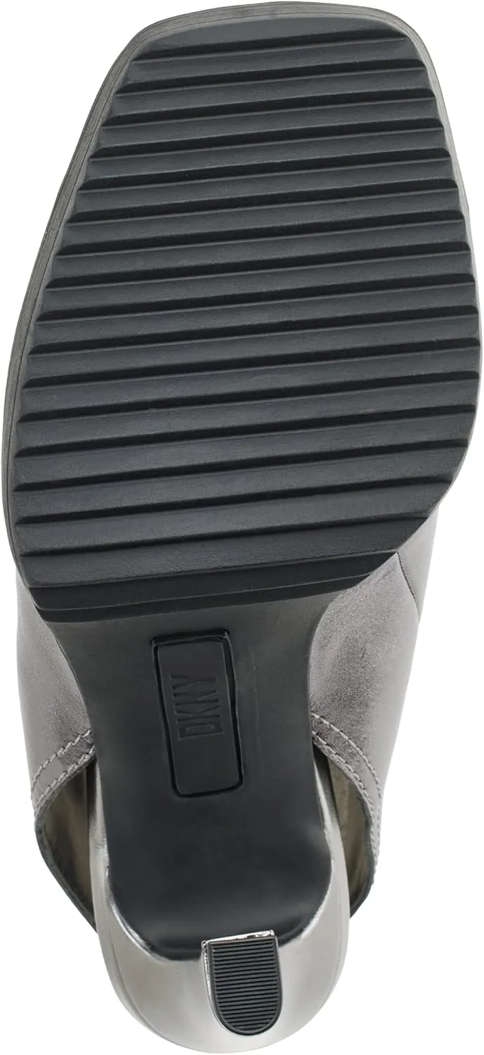 DKNY Women's Open Toe Rubber Sole Heeled Sandal Bootie Fashion Boot