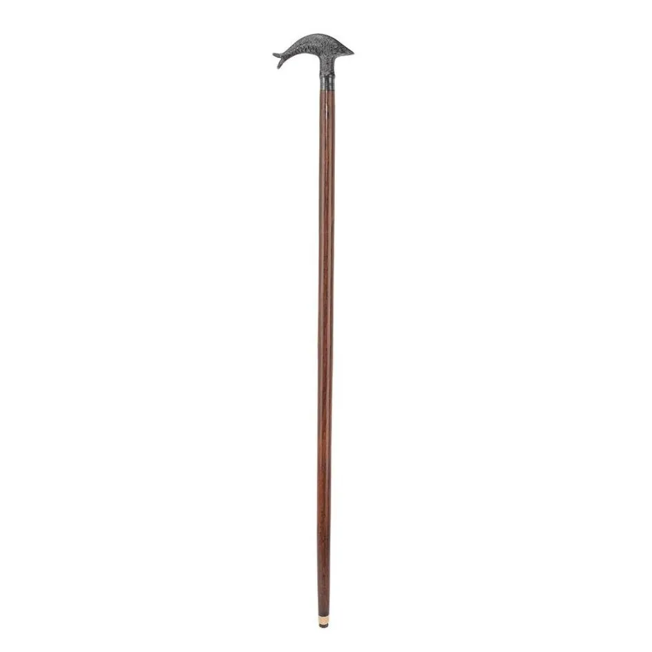 Dolphin Derby Handled Solid Hardwood Walking Stick
