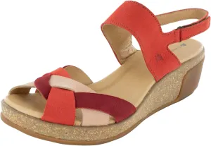 El Naturalista Womens Leaves 5008 Wedge Sandal Shoes, Coral Mixed, EU 36 / US 6